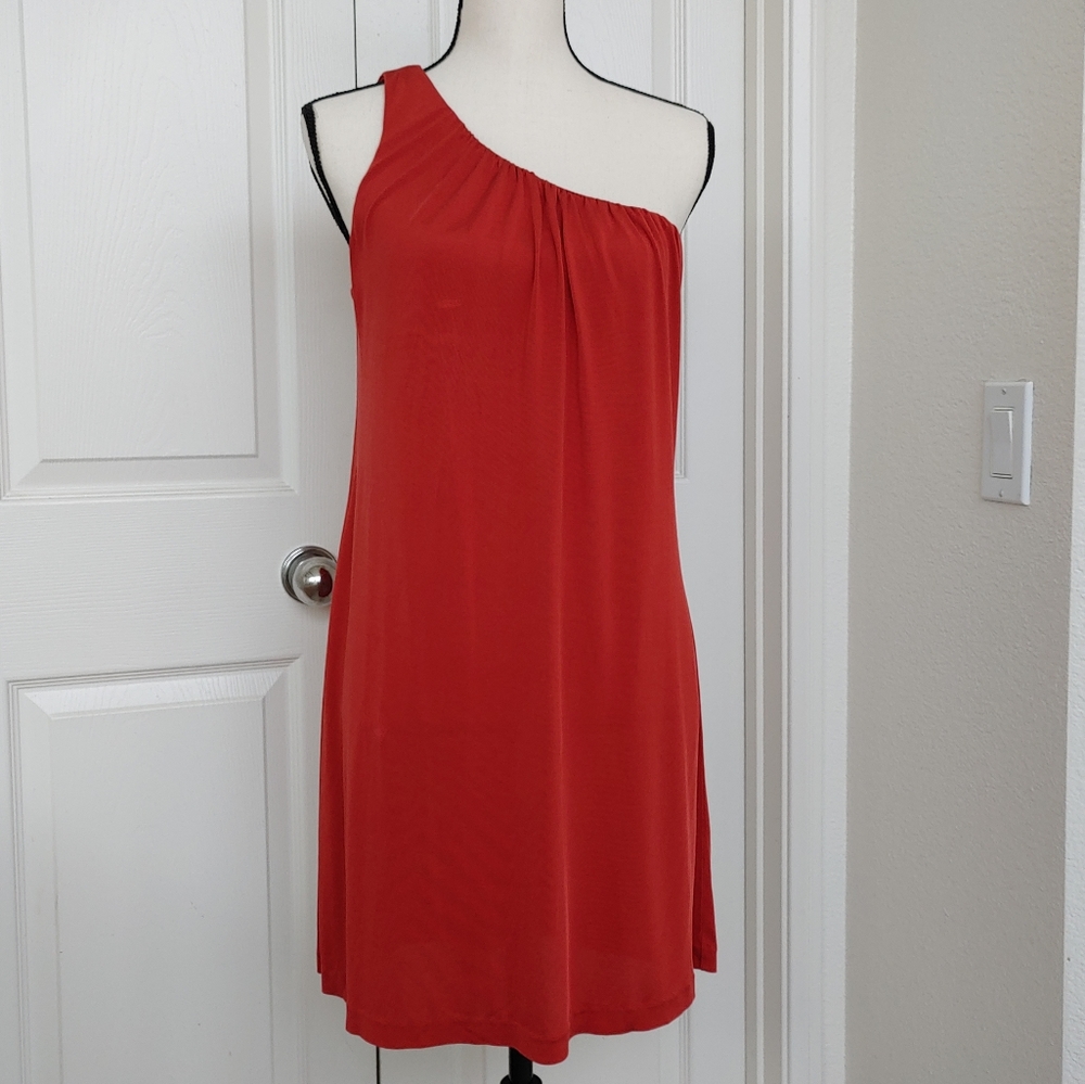 🌿2 for $15🌿 LaRok One Shoulder Silky Mini Dress